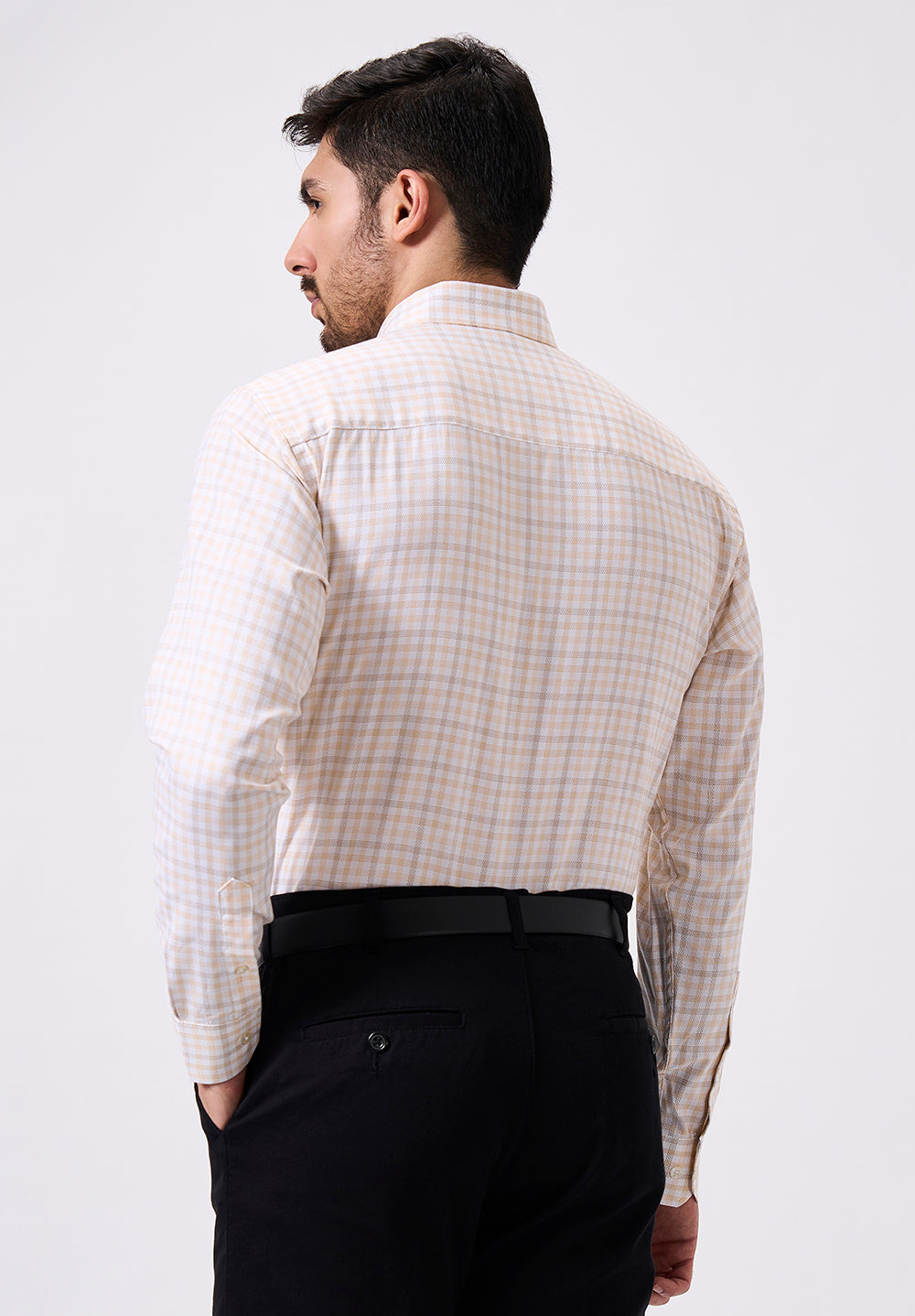 Men Orange Slim Fit Formal Shirt