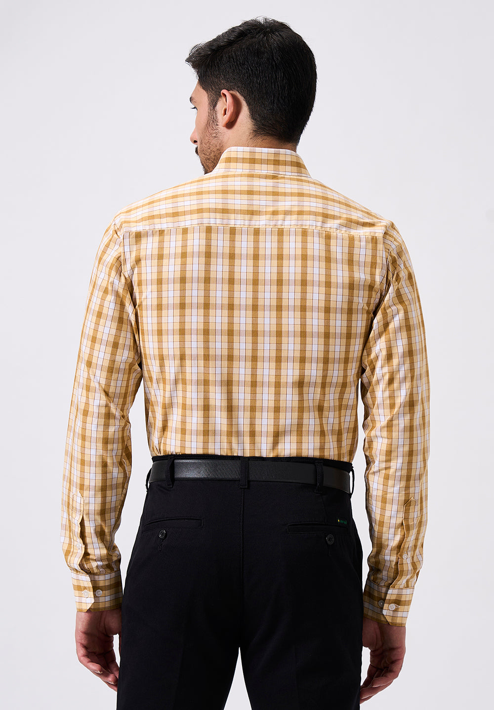 Men Beige Slim Fit Formal Shirt