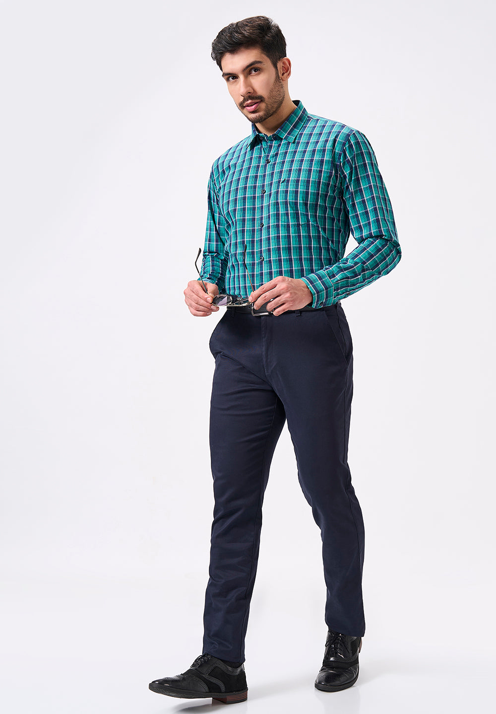Men Blue Slim Fit Formal Shirt