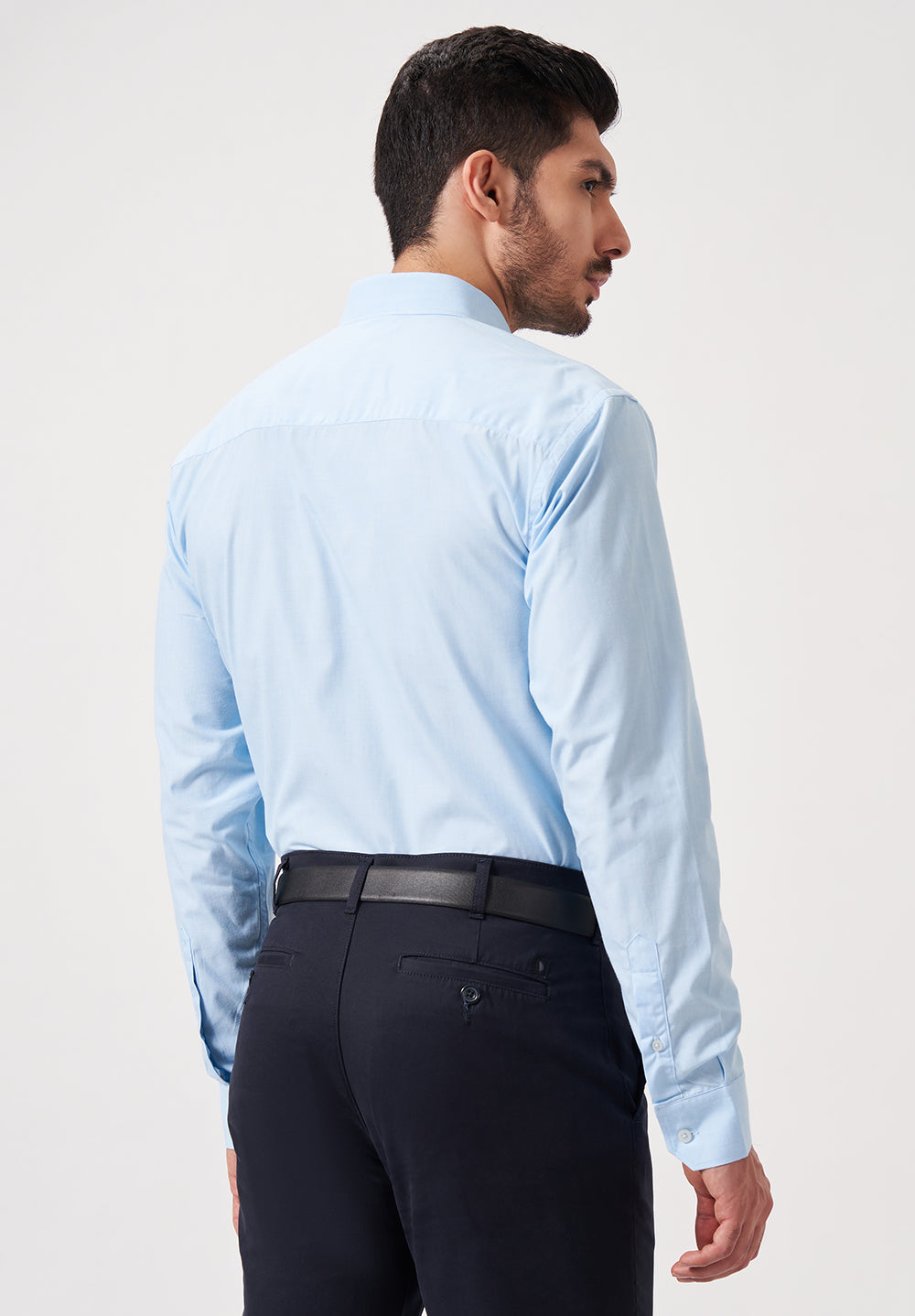 Men Blue Slim Fit Formal Shirt