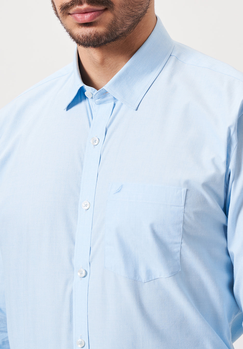 Men Blue Slim Fit Formal Shirt