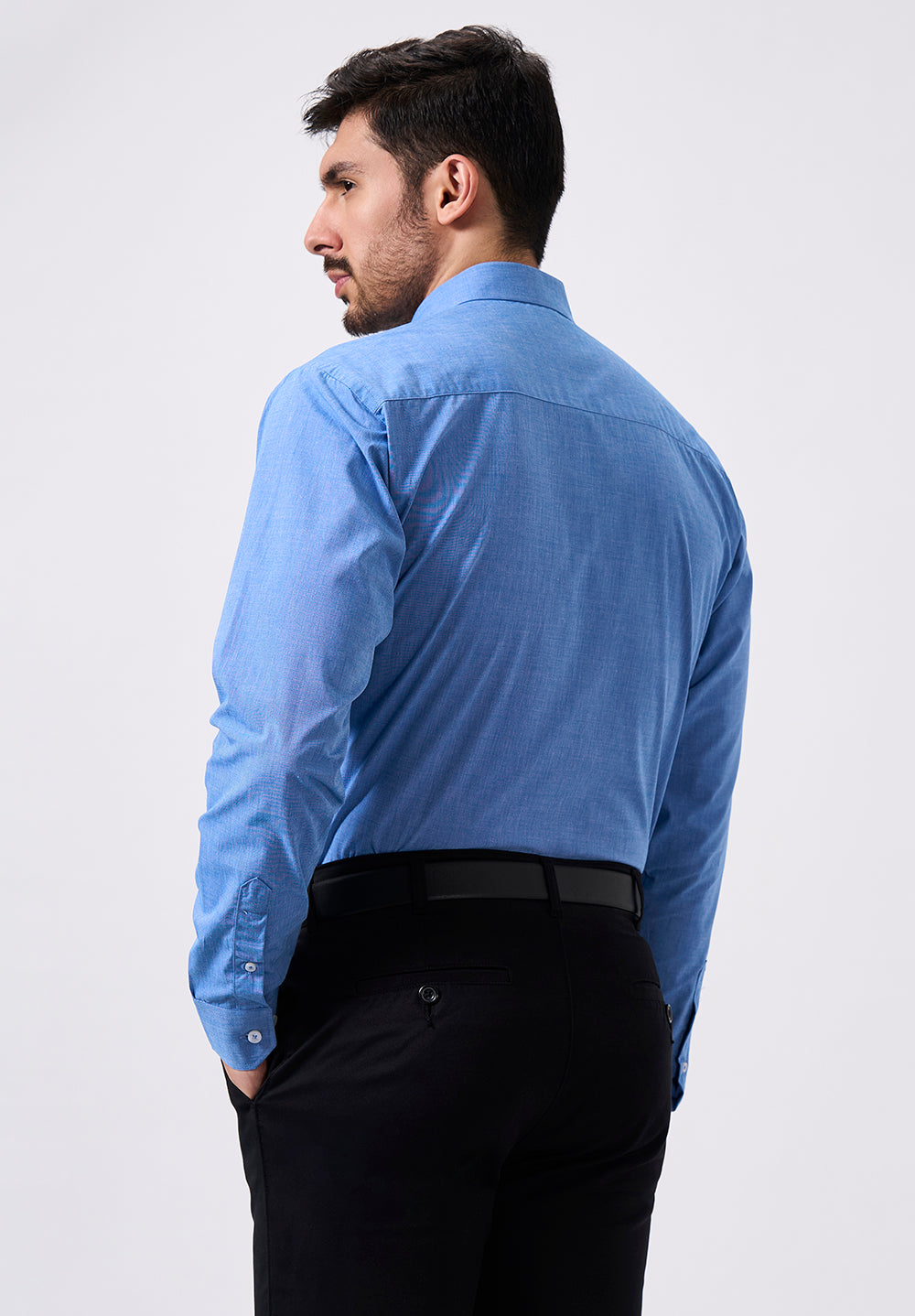 Men Blue Slim Fit Formal Shirt