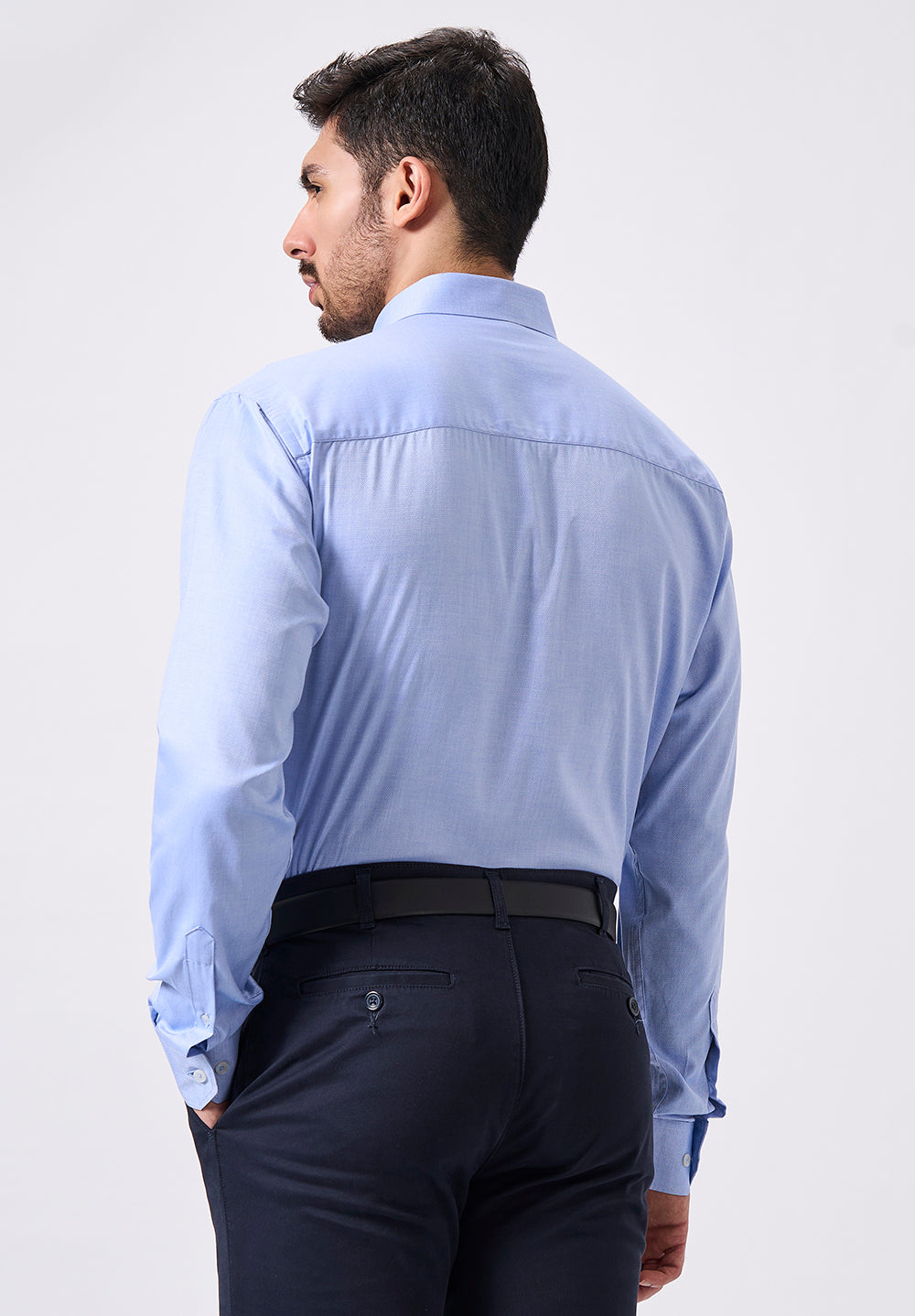 Men Blue Slim Fit Formal Shirt