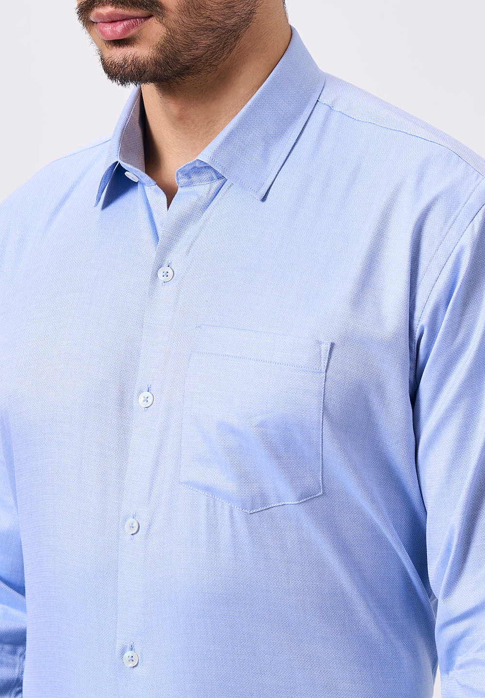 Men Blue Slim Fit Formal Shirt