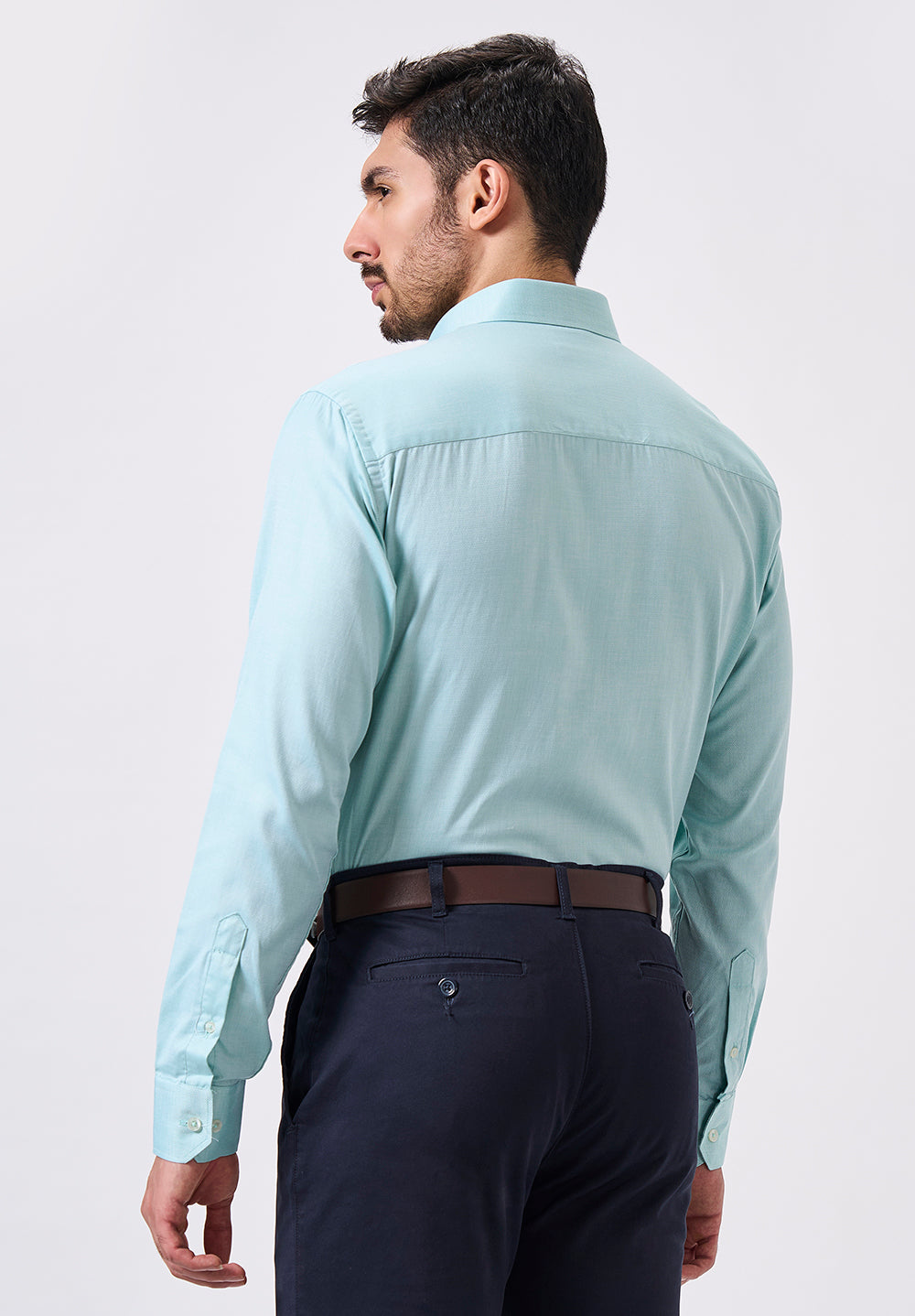 Men Blue Slim Fit Formal Shirt