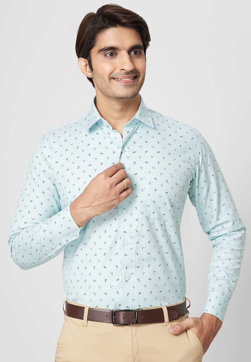 Pure Cotton Formal-Regular Fit Shirt - 40837