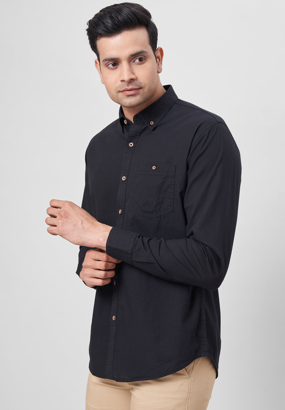Men Black Slim Fit Formal Shirt – Fashionking Brands Pvt Ltd